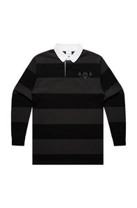 Black/Coal Rugby Stripe Jersey