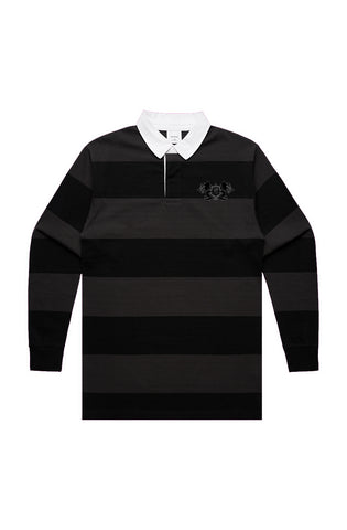 Black/Coal Rugby Stripe Jersey